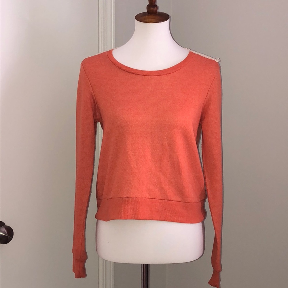 Forever 21 Small orange top with lace back
